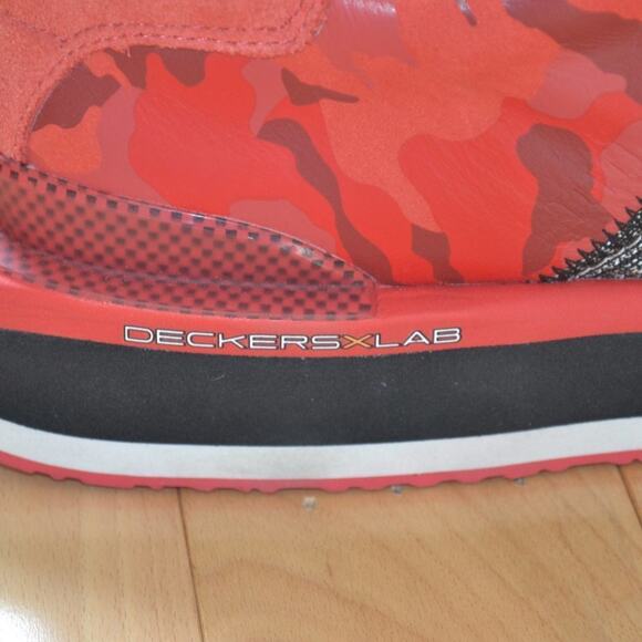 Deckers X Lab Red Camo Sneakers Size 12 - Picture 4 of 6
